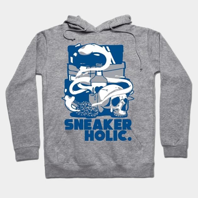 Sneaker Holic True Blue Retro Hoodie by funandgames